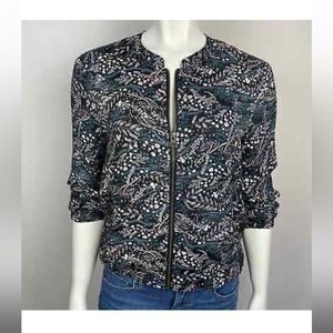 LOFT bomber style floral jacket